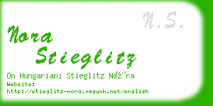 nora stieglitz business card